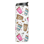 コーヒーカップ、コーヒー豆、ハート、コーヒー愛好家 タンブラー (回転左)