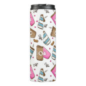 コーヒーカップ、コーヒー豆、ハート、コーヒー愛好家 タンブラー (裏面)