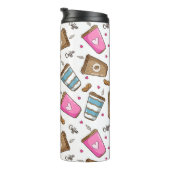 コーヒーカップ、コーヒー豆、ハート、コーヒー愛好家 タンブラー (回転右)