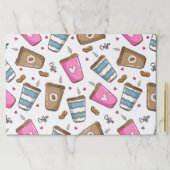 コーヒーカップ、コーヒー豆、ハート、コーヒー愛好家 ペーパーパッド (インサイチュ)