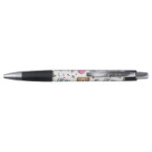 コーヒーカップ、コーヒー豆、ハート、コーヒー愛好家 ボールペン (裏面)