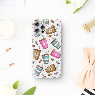 コーヒーカップ、コーヒー豆、ハート、コーヒー愛好家 iPhone 11 ケース