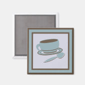 コーヒーカップ&スプーン マグネット (正面/裏面)