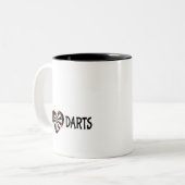 コーヒーカップ:ダーツ大好き ツートーンマグカップ (正面左)