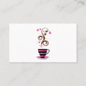 コーヒーカップ、ブラックコーヒー、バリスタ、コーヒーショップ 名刺 (裏面)