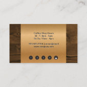 コーヒーカップ |ブロンズ金属材 ロイヤリティカード (裏面)