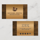 コーヒーカップ |ブロンズ金属材 ロイヤリティカード (正面/裏面)