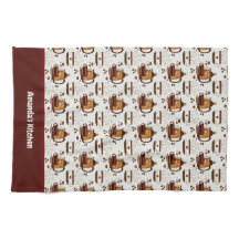 コーヒーカップ&ポット柄キッチンタオル