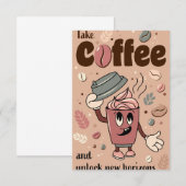 コーヒーカップ 出欠カード (正面/裏面)
