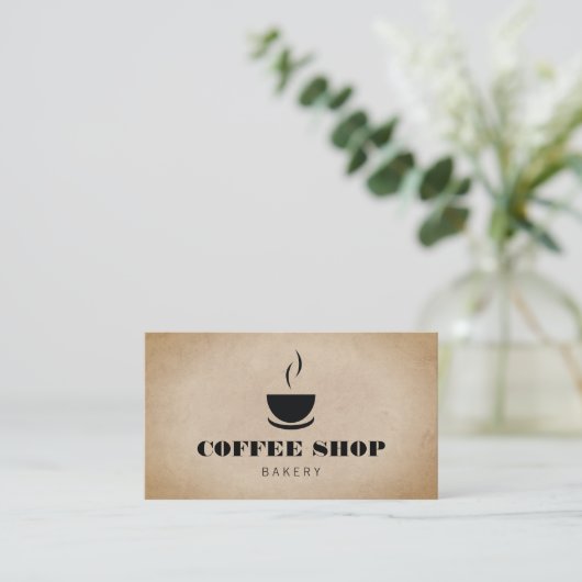 コーヒーカップ 名刺 (スタンド正面)