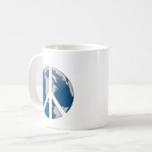 コーヒーカップ：地球平和サイン コーヒーマグカップ (正面左)