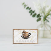 コーヒーカップ |大理石金ゴールド |パンチカード 名刺 (スタンド正面)