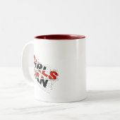 コーヒーカップ：女の子缶 ツートーンマグカップ (正面左)