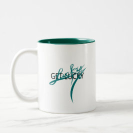 コーヒーカップ：幸運を手に入れる ツートーンマグカップ