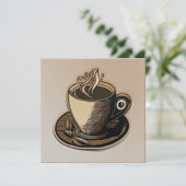 コーヒーカップ 招待状 (スタンド正面)