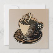 コーヒーカップ 招待状 (正面)