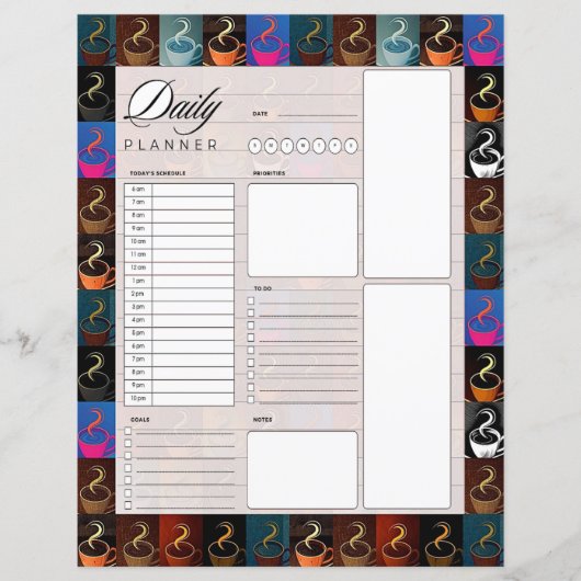 コーヒーカップ 日常の予定帳 (正面)