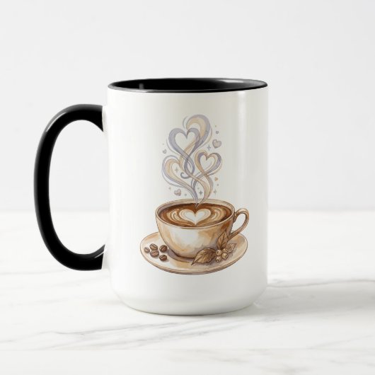 コーヒーカップ 水彩イラスト | マグカップ・カップ (左)