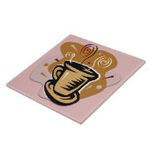 コーヒーカップ-渦巻のデザインのタイルかTrivet タイル (側面)