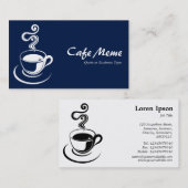 コーヒーカップ – 白とダークブルー001744 名刺 (正面/裏面)