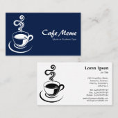 コーヒーカップ – 白とダークブルー001744 名刺 (正面/裏面)