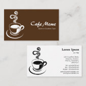 コーヒーカップ – 白と濃い茶4d2a10 名刺 (正面/裏面)