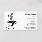 コーヒーカップ – 白と黒(金ゴールド) 名刺 (裏面)