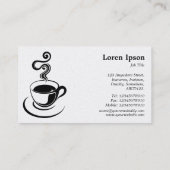 コーヒーカップ – 白と黒(金ゴールド) 名刺 (裏面)