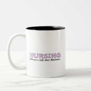 コーヒーカップ：看護 ツートーンマグカップ