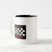 コーヒーカップ：私はチェスが大好き ツートーンマグカップ (正面左)
