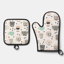 コーヒーカップ 鍋つかみ&鍋敷きセット