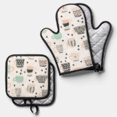 コーヒーカップ 鍋つかみ&鍋敷きセット (正面/裏面)