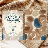 コーヒーカップ A Baby is Brewing レトロベビーシャワー  招待状