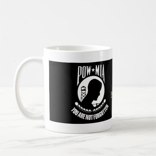 コーヒーカップ- POW/MIA コーヒーマグカップ (左)