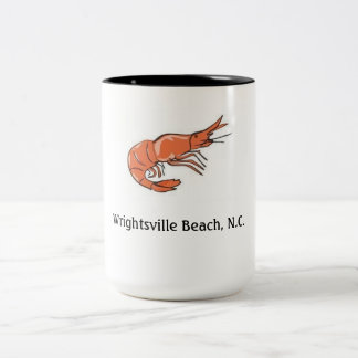 コーヒーカップ(Wrightsvilleのビーチ、NC) ツートーンマグカップ