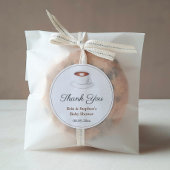 コーヒーカップAベビーが赤ちゃんシャワーを醸造ありがとう ラウンドシール