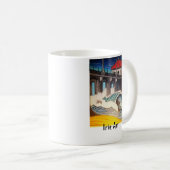 コーヒーカップIrie Manhattan Beach。 バレル コーヒーマグカップ (正面右)