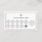 コーヒーカップQRコードあなたのロゴを追加 ロイヤリティカード (正面)