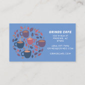 コーヒーカフェかわいいロゴ顧客ロイヤリティカード ロイヤリティカード (裏面)