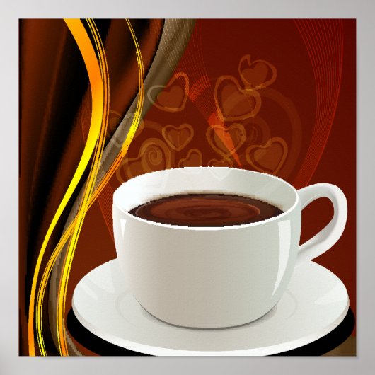 コーヒーカフェアート ポスター (正面)