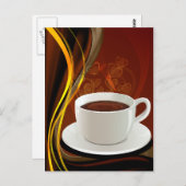 コーヒーカフェアート ポストカード (正面/裏面)
