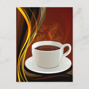 コーヒーカフェアート ポストカード
