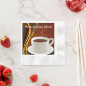 コーヒーカフェアート 縁ありカクテルナプキン (インサイチュ)