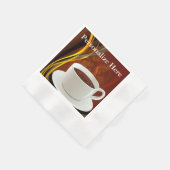 コーヒーカフェアート 縁ありカクテルナプキン (角)