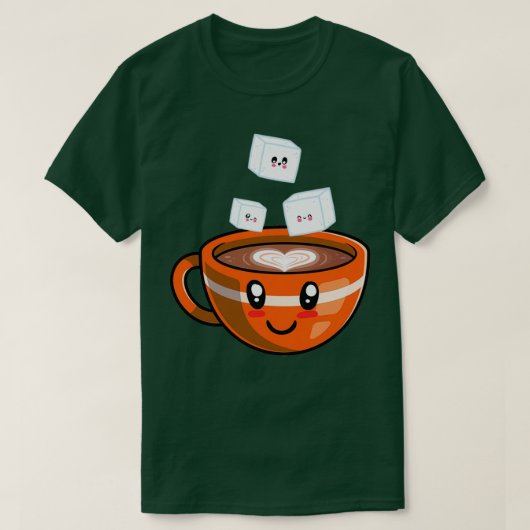 コーヒーカフェインカフェEspressoカプチーノ16 Tシャツ (デザイン正面)