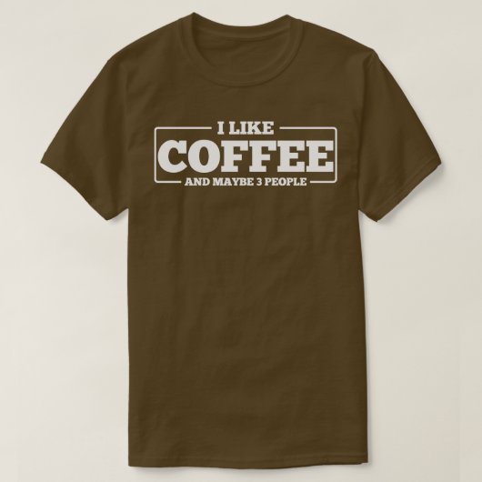 コーヒーカフェイン内向型 Tシャツ (デザイン正面)