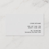 コーヒーカフェエレガント赤面ピンクロイヤリティ ロイヤリティカード (裏面)