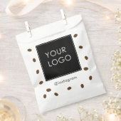 コーヒーカフェショップカフェテリアビジネスロゴ フェイバーバッグ (クリップ留めされた状態)