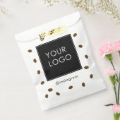 コーヒーカフェショップカフェテリアビジネスロゴ フェイバーバッグ (封をした状態)