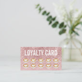 コーヒーカフェモダンバラ金ゴールドグリッターロイヤリティ ロイヤリティカード (スタンド正面)